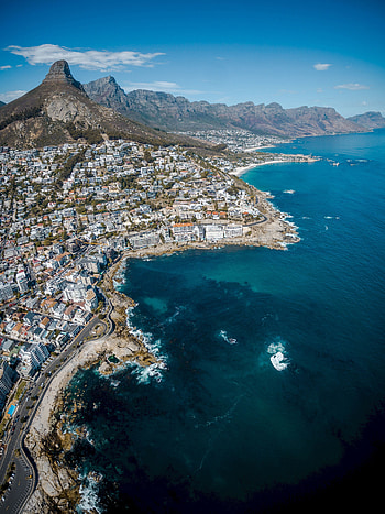 Nature, City, Rocks, View From Above, Coast, Ocean, South Africa HD phone wallpaper