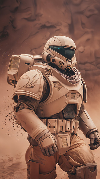 Epic Space Marine for Your , space, astronaut, futuristic, desert HD phone wallpaper