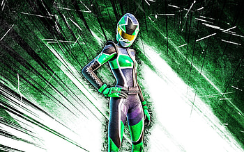 Green Pitstop, grunge art, Fortnite Battle Royale, Fortnite characters, green abstract rays, Green Pitstop Skin, Fortnite, Green Pitstop Fortnite HD wallpaper
