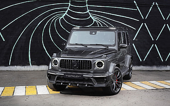Mercedes-AMG G63 Inferno, front view, exterior, black carbon fiber G63, G63 tuning, German cars, Mercedes-Benz HD wallpaper