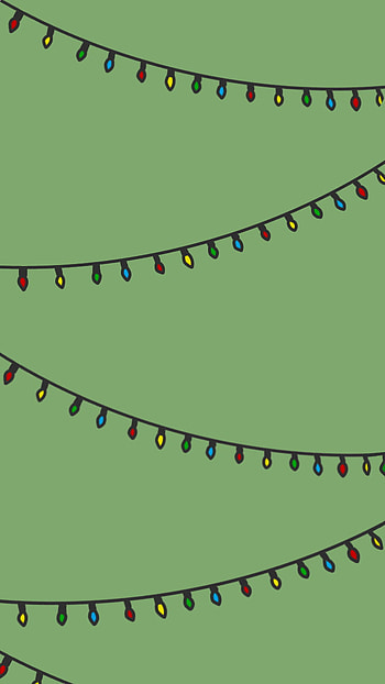Christmas lights, green, festive, happy, decoration HD phone wallpaper