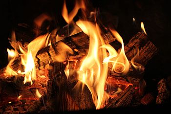 Fire, Bonfire, Coals, Flame, Miscellanea, Miscellaneous, Firewood HD wallpaper