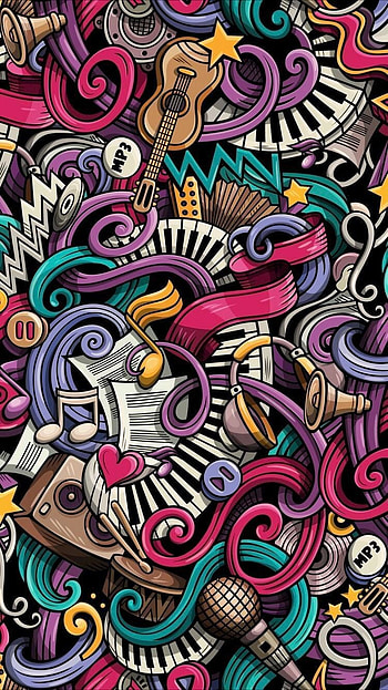 Music background. Graffiti , Graffiti , Art , Band Art HD phone wallpaper
