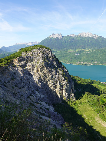 Nature, Mountains, Sea, Rocks, Vertex, Branches, Tops HD phone wallpaper