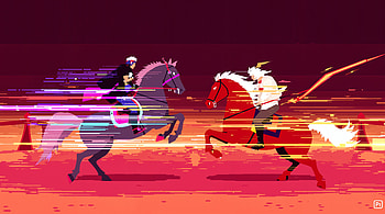 Epic Jousting Showdown: Ultra, jousting, horse, duel, animation, vibrant colors HD wallpaper