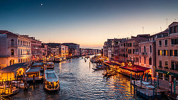 Venice Italy, Canal Grande at night, Architectural beauty, Captivating HD wallpaper