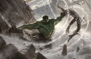Angry hulk and robots, Avengers: Age of Ultron, art HD wallpaper