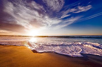 California Ocean Shore Dusk Sunset, nature, ocean, shore, dusk, sunset HD wallpaper