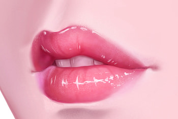 Pink, fantasy, art, artymith, lips, mouth HD wallpaper