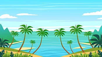 Vector, Water, Art, Palm, Island HD wallpaper