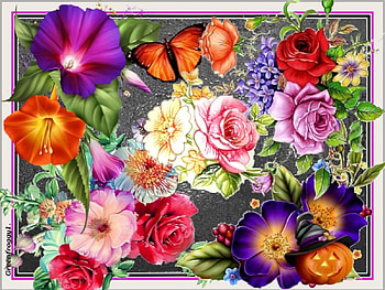 FLOWER COLLAGE, FLOWER, ART, COLLAGE, ABSTRACT HD wallpaper