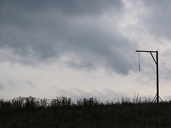 Hang Mans Tree, criminal, rope, field, hang, sky, noose, death HD wallpaper