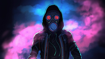 Mask Glowing Eyes , mask, artist, artwork, digital-art, hoodie HD wallpaper