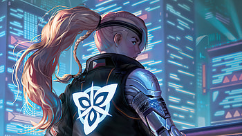 Cyberpunk Ponytail Girl , artist, artwork, cyberpunk, artstation HD wallpaper