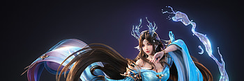 Fantasy girl, blue, jonathan zo, girl, fantasy HD wallpaper