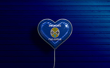 I Love Calabria, , realistic balloons, blue wooden background, Day of Calabria, italian regions, flag of Calabria, Italy, balloon with flag, Calabria flag, Calabria HD wallpaper