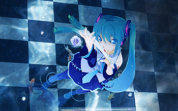 Miku Hatsune, miku, anime, fish, vocaloid, water HD wallpaper