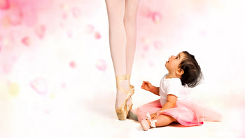 Dancing With Mom, pink, Entropy, sweetwitchy, baby, girl, Mom, ballerina HD wallpaper
