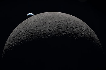 NASA Artemis II — Lunar Earthrise, Moon, Space HD wallpaper