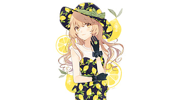 Beautiful, anime girl, colorful dress HD wallpaper