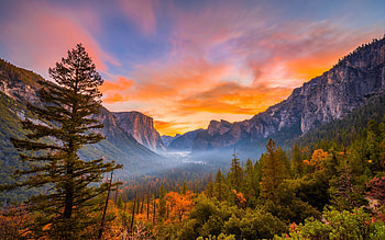 Yosemite National Park, national park, yosemite, valley, sunset HD wallpaper