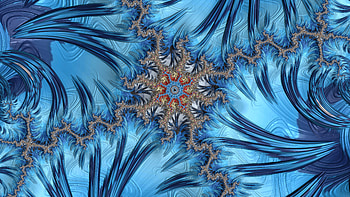 Trippy Psychedelic Fractal, blue, Abstract, fractal, abstract blue HD wallpaper