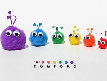 The Pretty Pompoms, colors, family, sizes, fuzzy HD wallpaper
