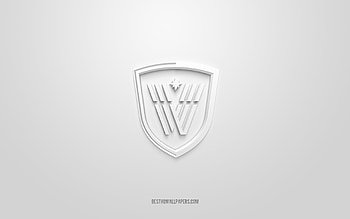 Vancouver Warriors, creative 3D logo, white background, National Lacrosse League, 3d emblem, Canadian box lacrosse team, NLL, Vancouver, Canada, USA, 3d art, lacrosse, Vancouver Warriors 3d logo HD wallpaper