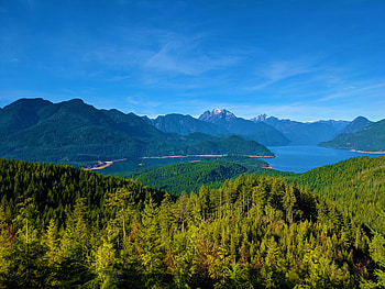 Landscape, Nature, Rivers, Mountains, View From Above, Forest HD wallpaper