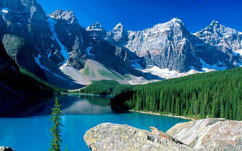 Moraine Lake, sky, nature, water, rock, mountain HD wallpaper