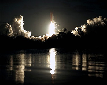 Night_Launch, smoke, power HD wallpaper