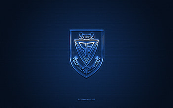 Sportivo Ameliano, Paraguayan football club, blue logo, blue carbon fiber background, Paraguayan Primera Division, football, Asuncion, Paraguay, Sportivo Ameliano logo HD wallpaper