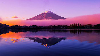 best of Mount Fuji in Japan with added colour HD wallpaper