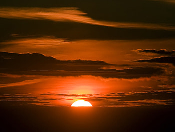 Amber Night Skies, clouds, sky, amber, sunset HD wallpaper