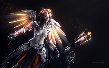 Mercy Overwatch Artwork , mercy-overwatch, overwatch, games, xbox-games, ps-games, pc-games, 2016-games, artwork, artist, digital-art HD wallpaper