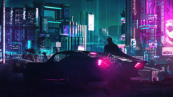 Batman in Cyberpunk 2077 , Dark and gritty, Ultra HD wallpaper