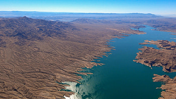 Aerials, Lake Mead, Hoover Dam HD wallpaper