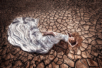 Beauty, dried, lying, woman HD wallpaper