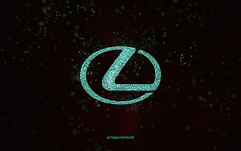 Lexus glitter logo, , black background, Lexus logo, turquoise glitter art, Lexus, creative art, Lexus turquoise glitter logo HD wallpaper