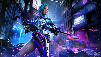 Cyberpunk Garena Fire HD wallpaper
