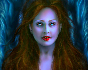 Vampire, face, fantasy, woman HD wallpaper