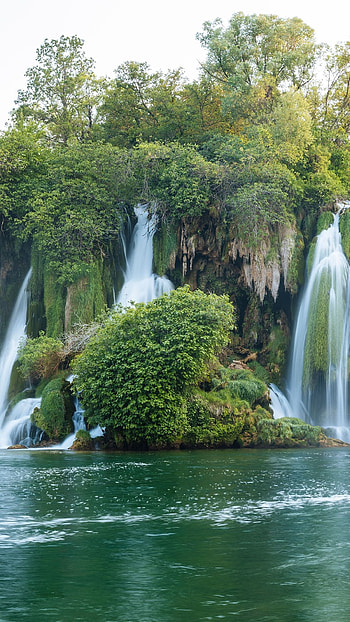 Kravica waterfall, Trebiat river, Balkans, Windows 10 spotlight HD phone wallpaper