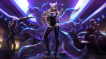 Elf, Ahri, hot character, League of Legends, online game HD wallpaper