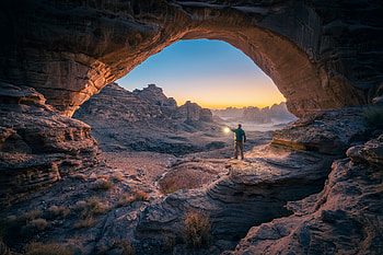 Carved By Time The Majestic Rock Bridge In Hisma Desert, desert, graphy, nature HD wallpaper