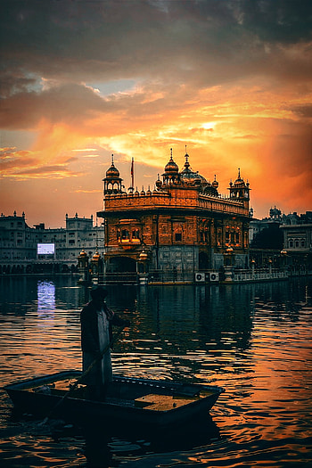 Golden temple, cloud, sky HD phone wallpaper