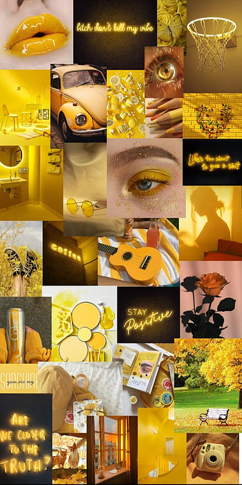 Asthetic yellow, eye, love, art, flowers, sunshine, hello, eyes HD phone wallpaper