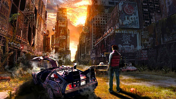 Apocalyptic Back to the Future, movie, Back To The Future, apocalyptic HD wallpaper