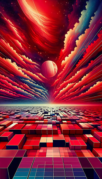 Retro Futuristic Space Landscape, futuristic, Digital Art, landscape, cloud, planet HD phone wallpaper