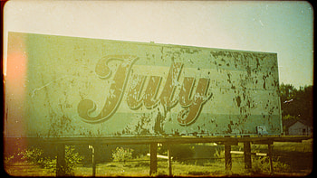 July Haze — Vintage Billboard, Sign HD wallpaper