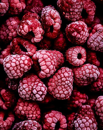 Food, Raspberry, Berry, Fruit, Frozen HD phone wallpaper